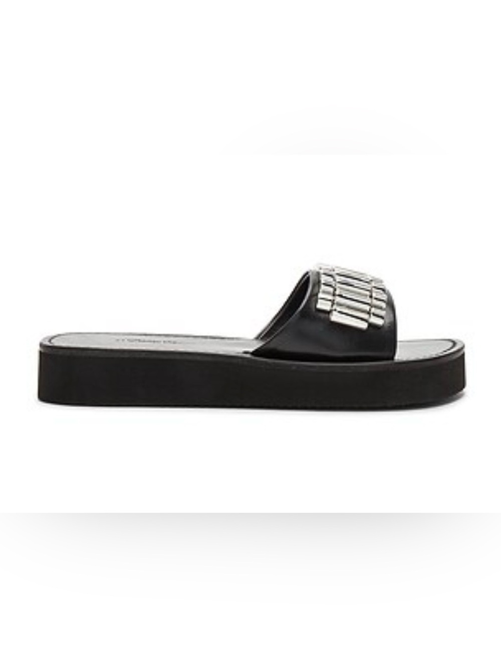 3.1 Phillip Lim Black Slide Sandals with Silver Tube Embellishments - brand new - Picture 3 of 8